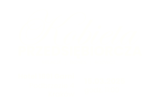 Kobieta Przedsiębiorcza - konferencja - zdjęcie w tle + logo + data